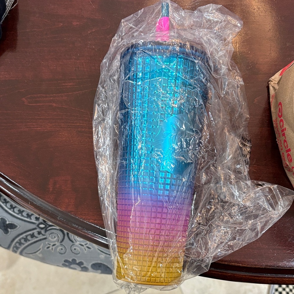 Starbucks Blue and Yellow Gradient Tumbler